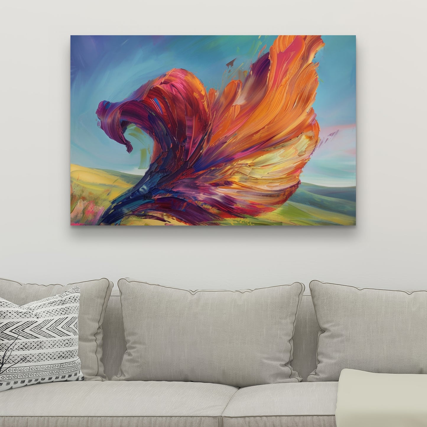 The Leaf - Red Canvas Art for Stylish Home Decor