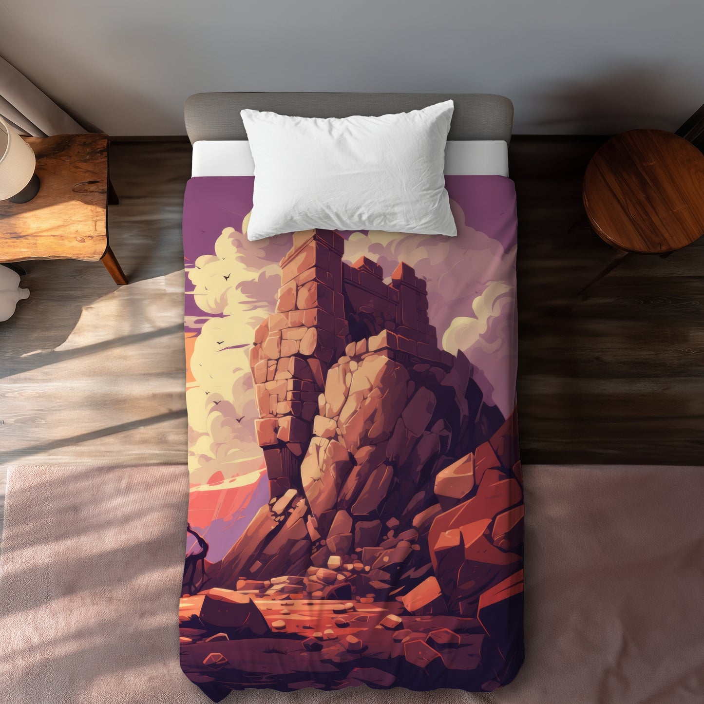 Standing Above Beige Duvet Cover | Stylish Home Decor