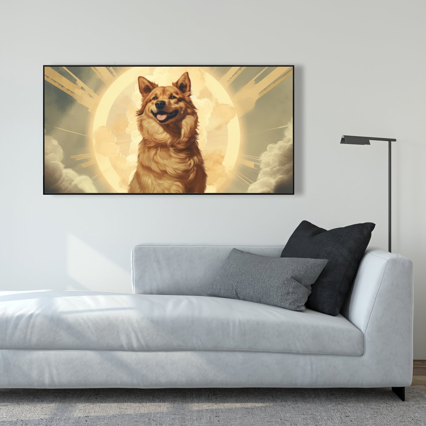 Man's best angel - 36"x36" Framed canvas