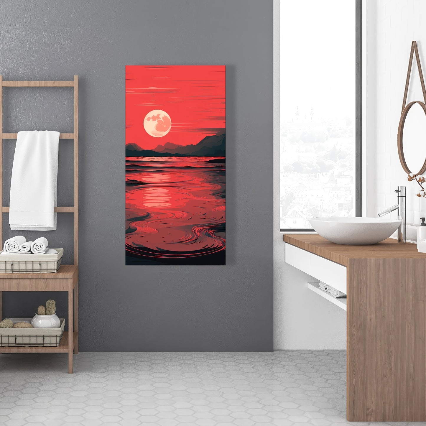 Bloody tides - 32"x32" Canvas