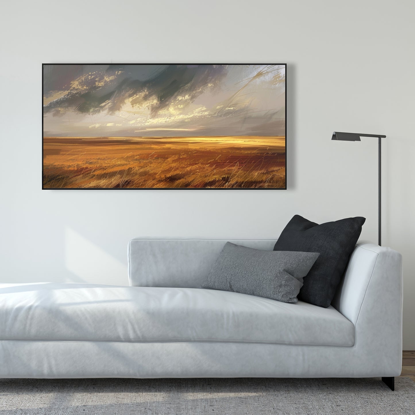 Before the storm - Framed Canvas - Print on demand