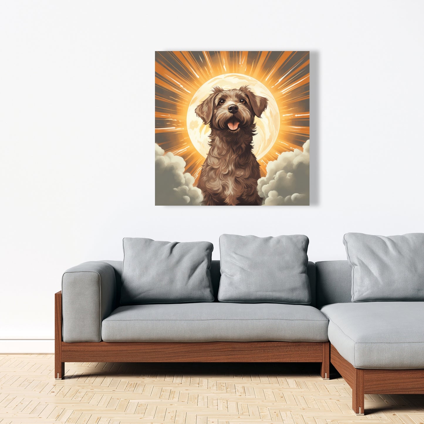 Pupper - Orange Canvas Art for Stylish Home Decor