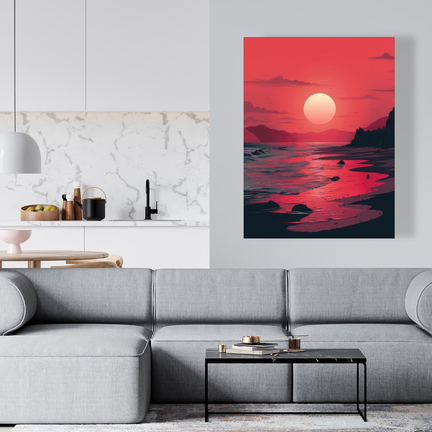 Red sky - 32"x32" Canvas