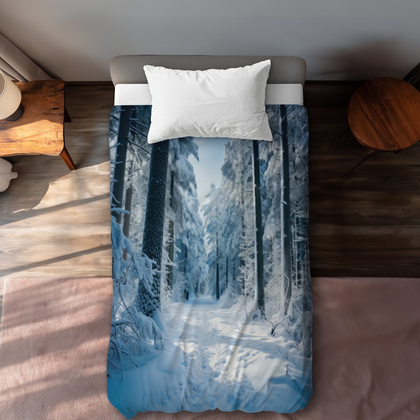 Cold Forest Brown Duvet Cover - Cozy Home Decor Essentials