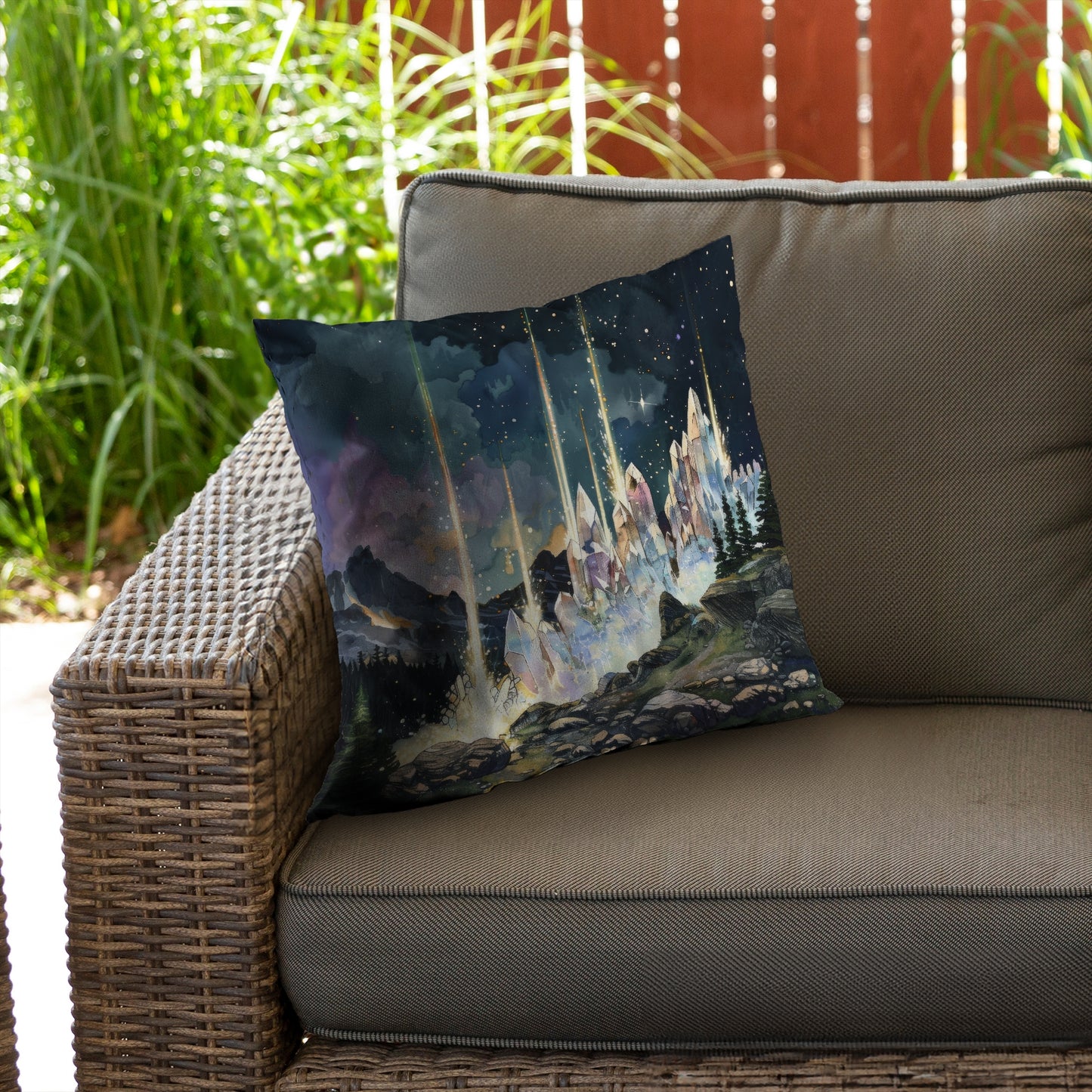 Magical beams White Poly Twill Throw Pillow Insert | Home Decor