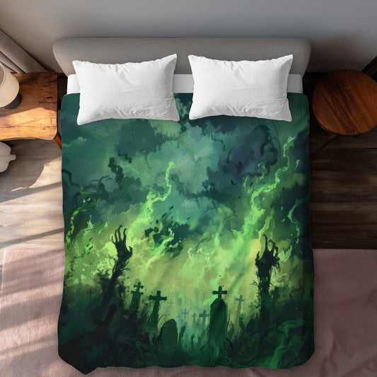 Reaching Hell Black Duvet Cover - Stylish Home Decor Accent