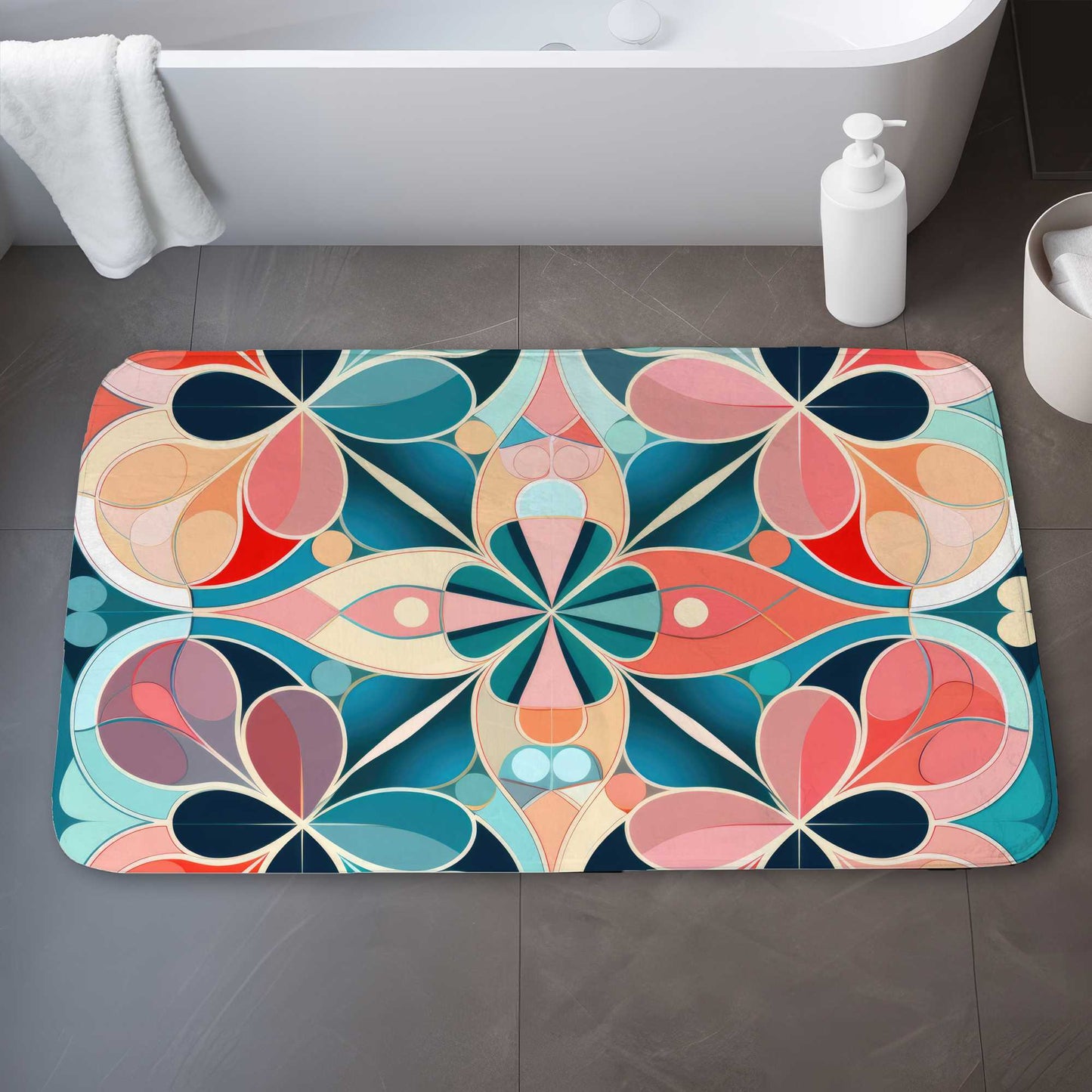 Tapis de Bain Mandala | Décoration Élégante, Doux et Durable