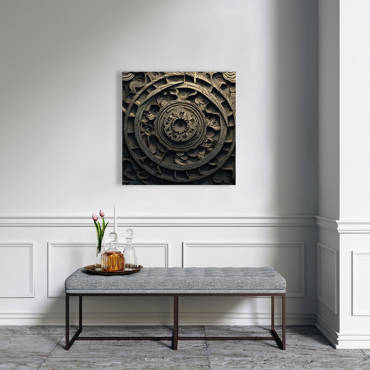 Cycles White Canvas | Elegant Home Decor for Any Room