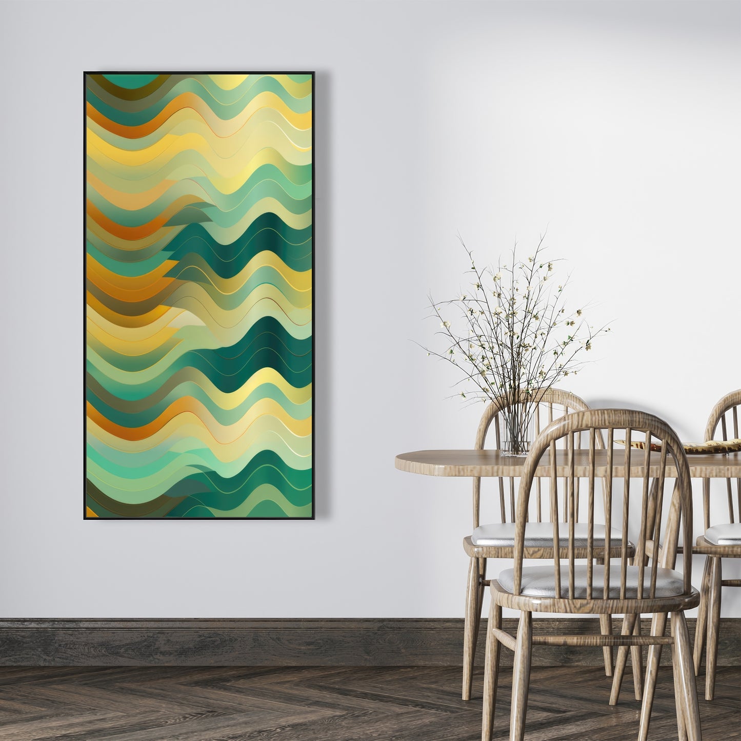 Rich by design - Orange Framed Canvas for Home Decor
