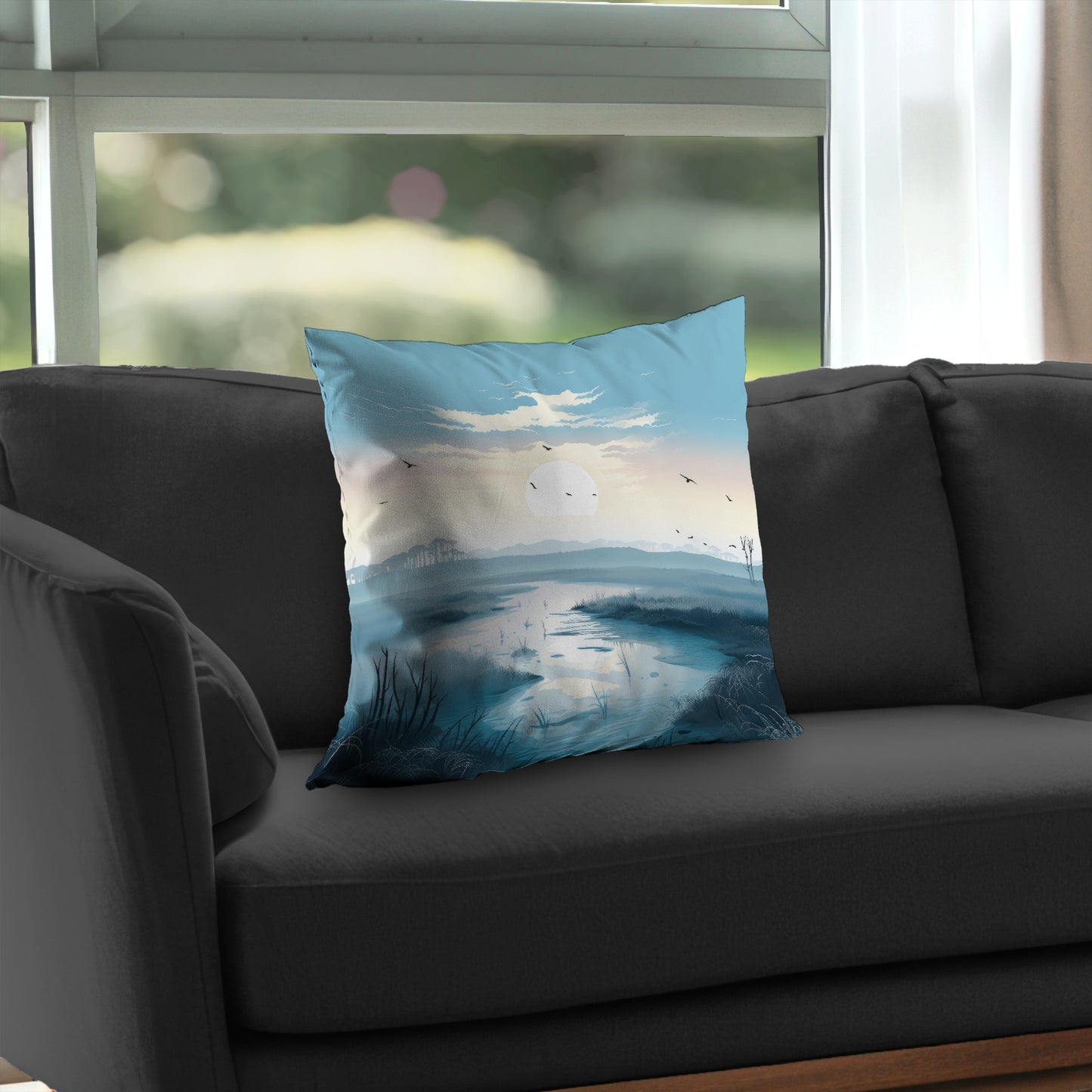 The Marsh White Poly Twill Throw Pillow - Home Decor Accent