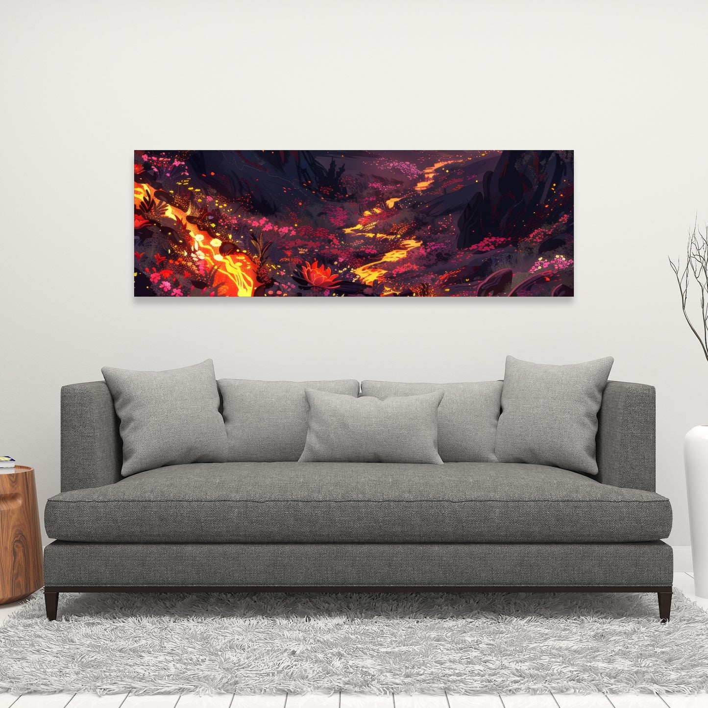 Bloom and Eruption - Yellow Canvas Home Decor Artwork