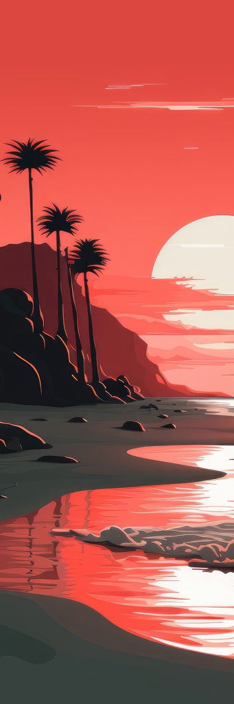 Blood sun - Framed Canvas - Print on demand