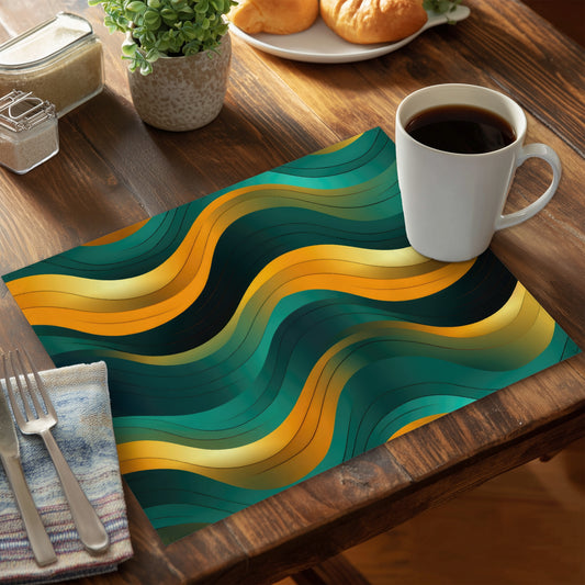 Voluptuous Orange Polyester Placemat | Home Decor Essentials