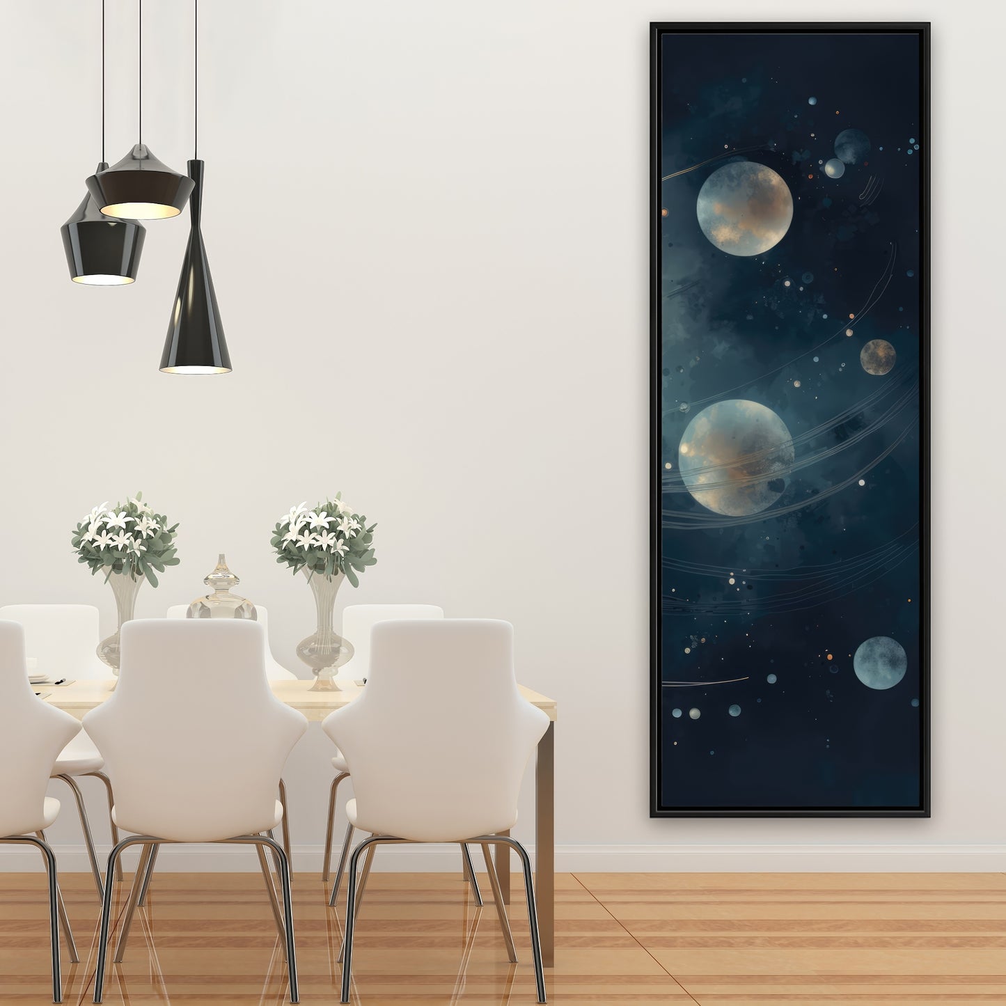 Deep Exploration - Gray Framed Canvas for Home Decor