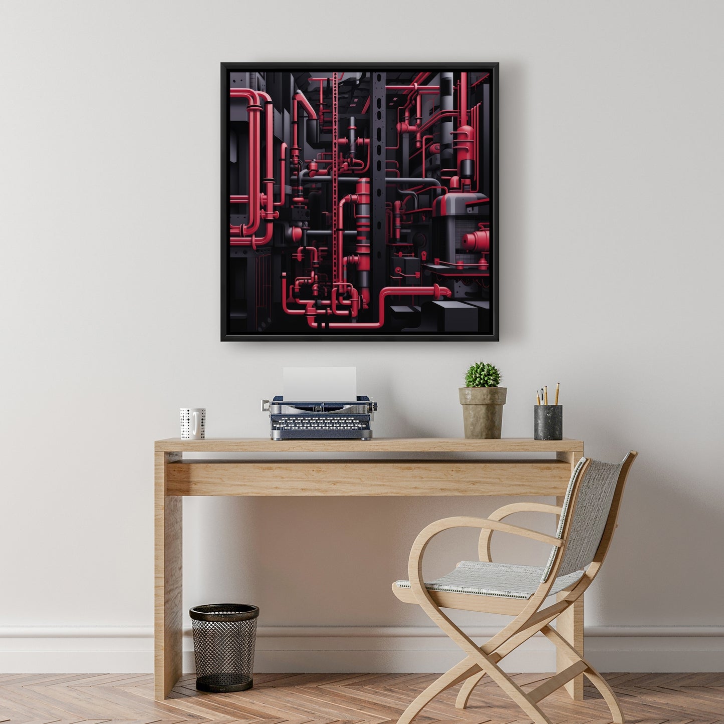 Machinery - 36"x36" Framed canvas