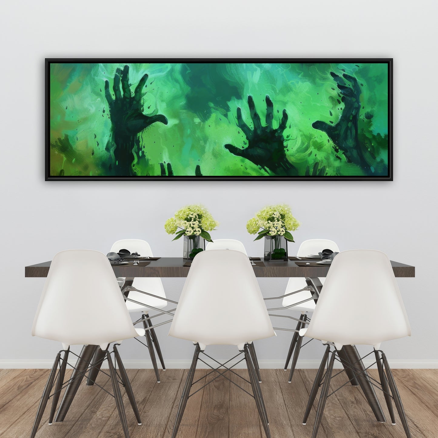 Hands of despair - 36"x36" Framed canvas