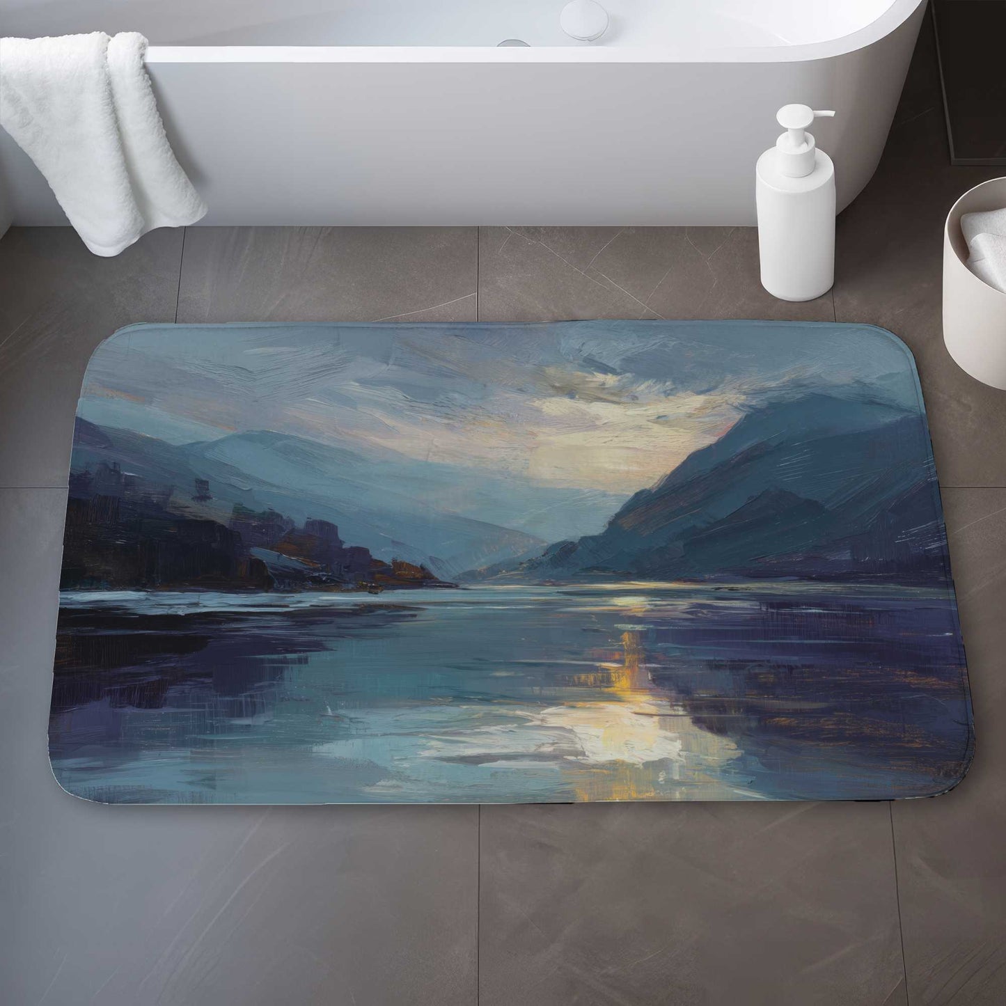 Obscure Bath Mat - Stylish Home Decor Rug for Bathrooms