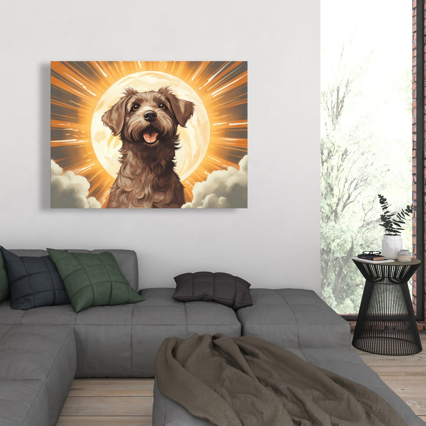 Pupper - Orange Canvas Art for Stylish Home Decor