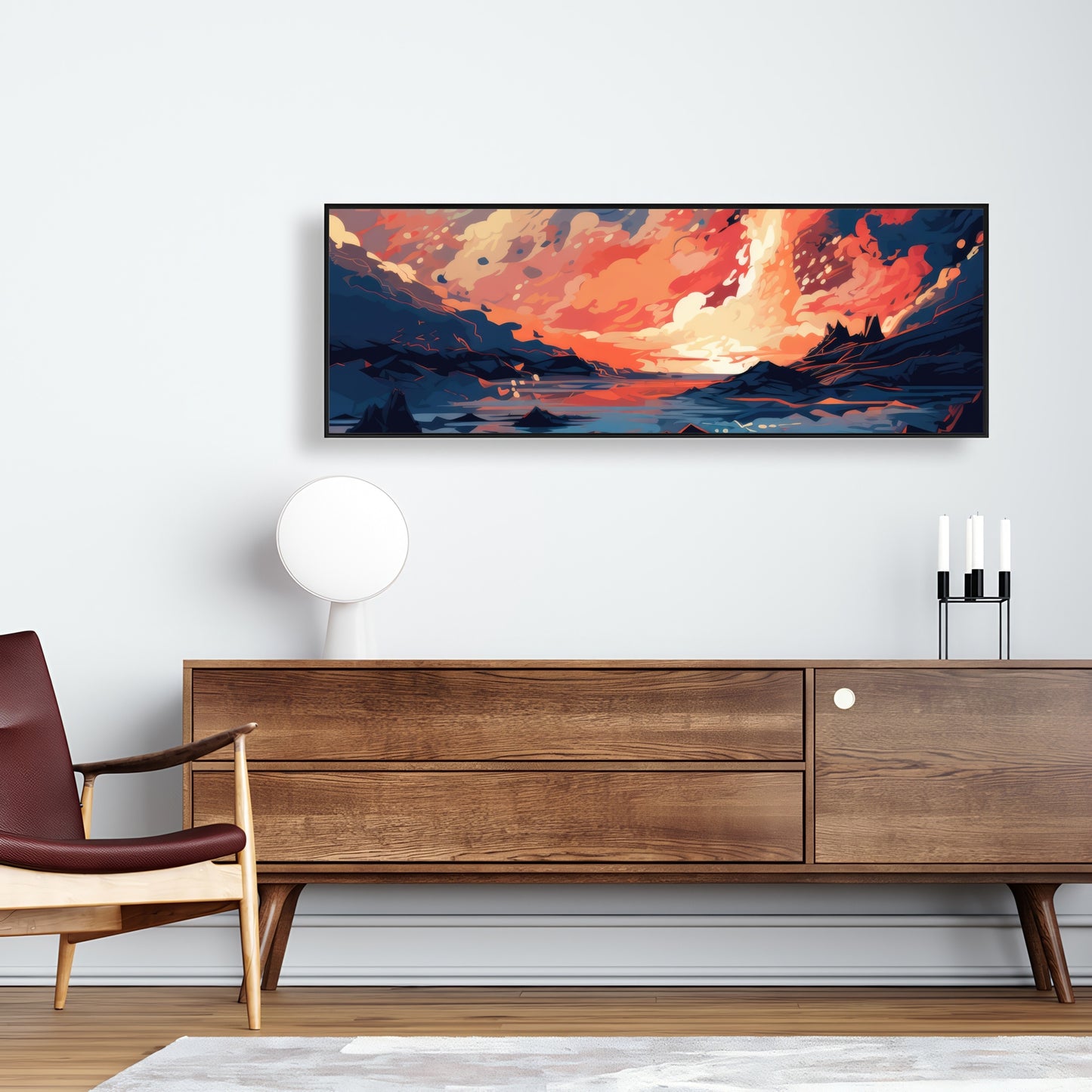 Magma does not wait - 36"x36" Framed canvas