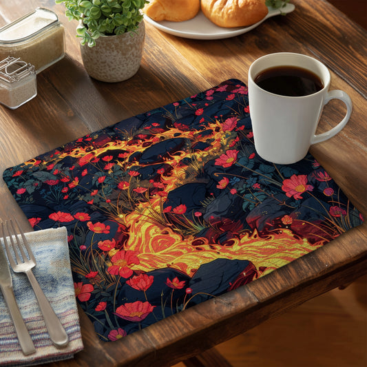 Dodging nature - 14"x18" Braided Polyester Placemat