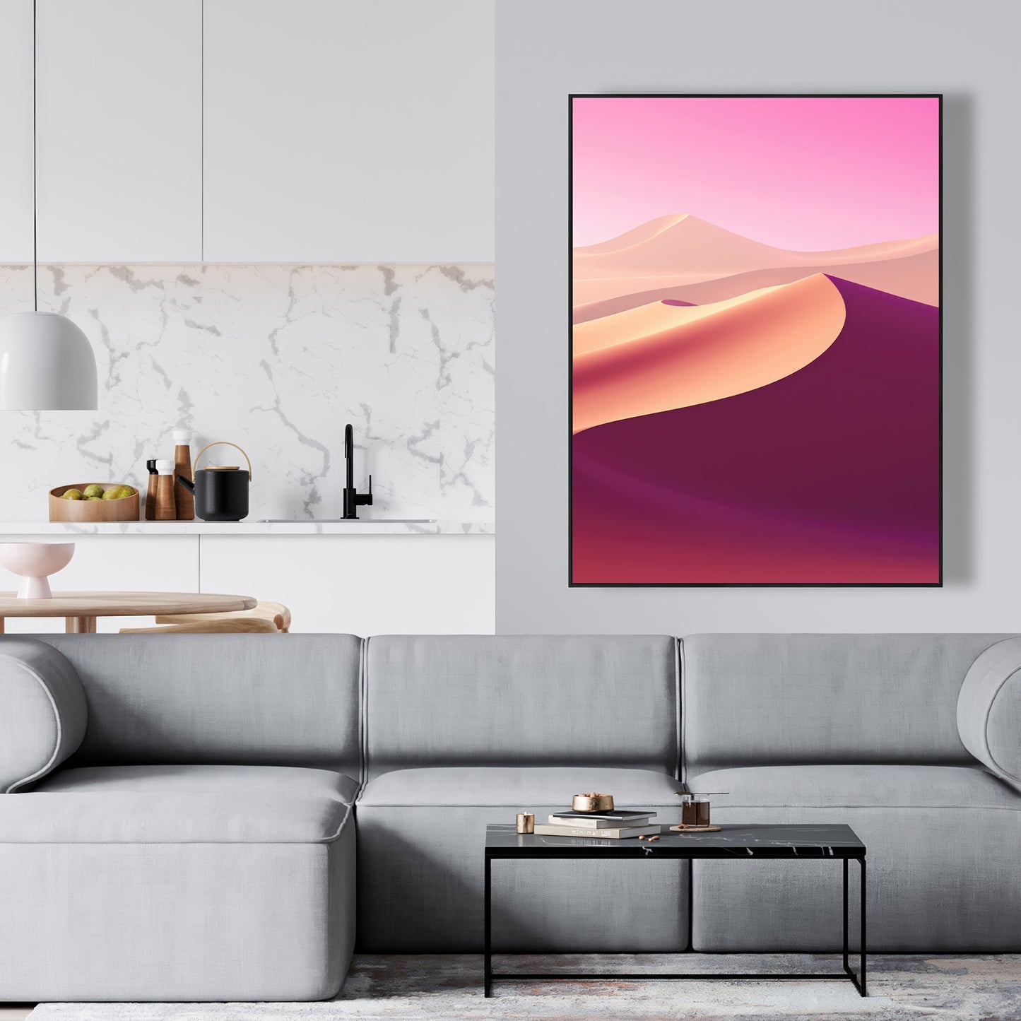Calm dunes - 36"x36" Framed canvas