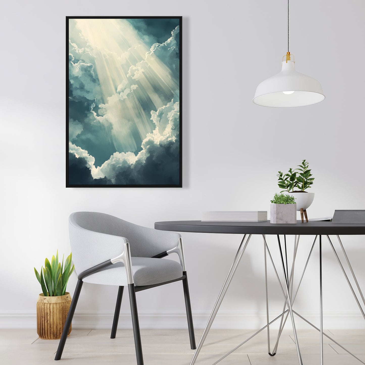 Beam of light - 36"x36" Framed canvas
