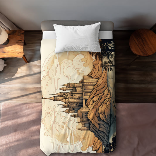 Housse de couette Château légendaire | Essentiels de décoration d'intérieur élégants