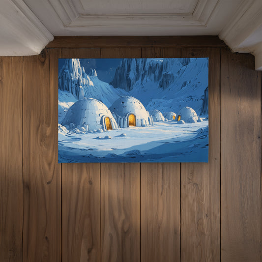 Ice Cold White Indoor Outdoor Door Mat - Home Decor Accent