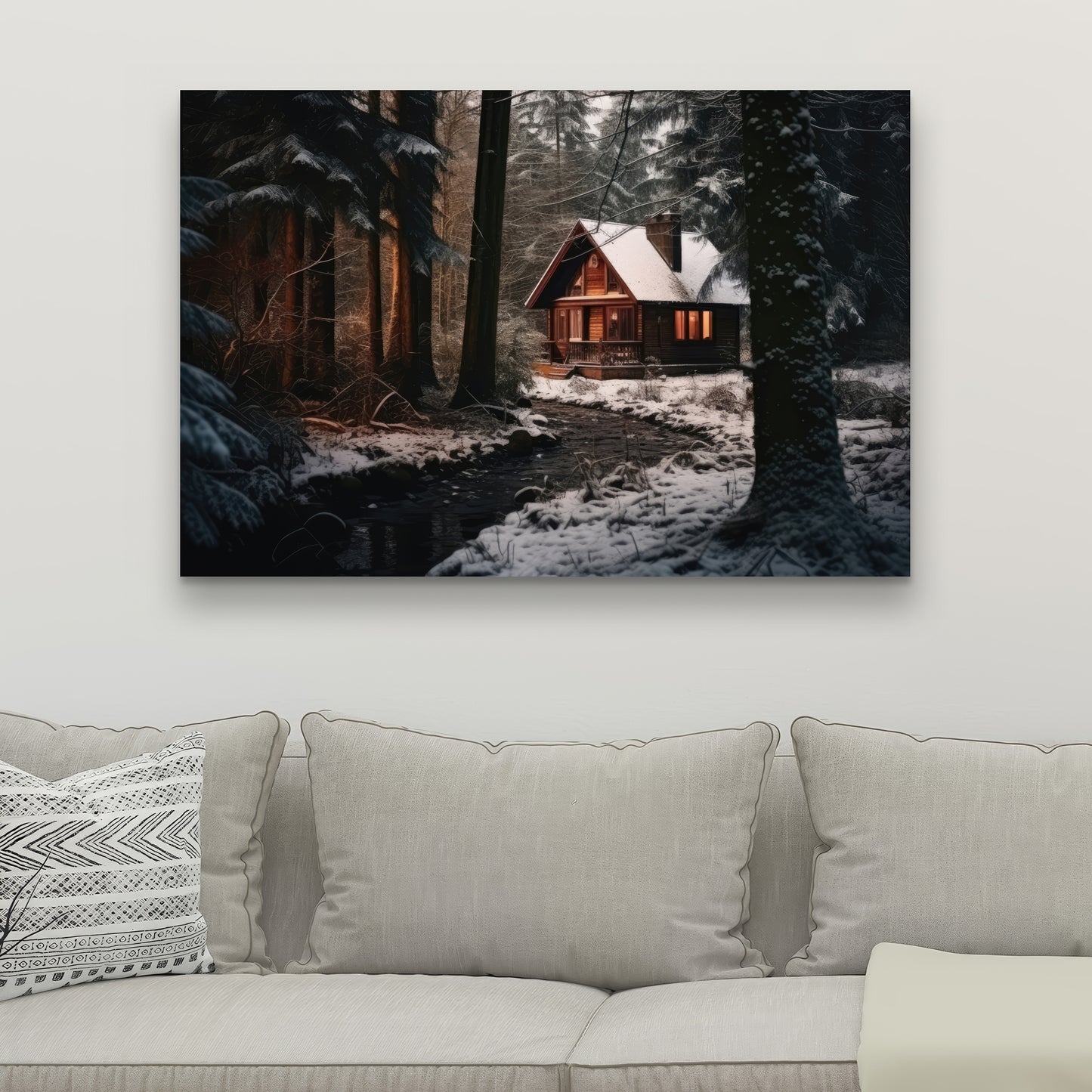 By the river - 32"x32" Canvas