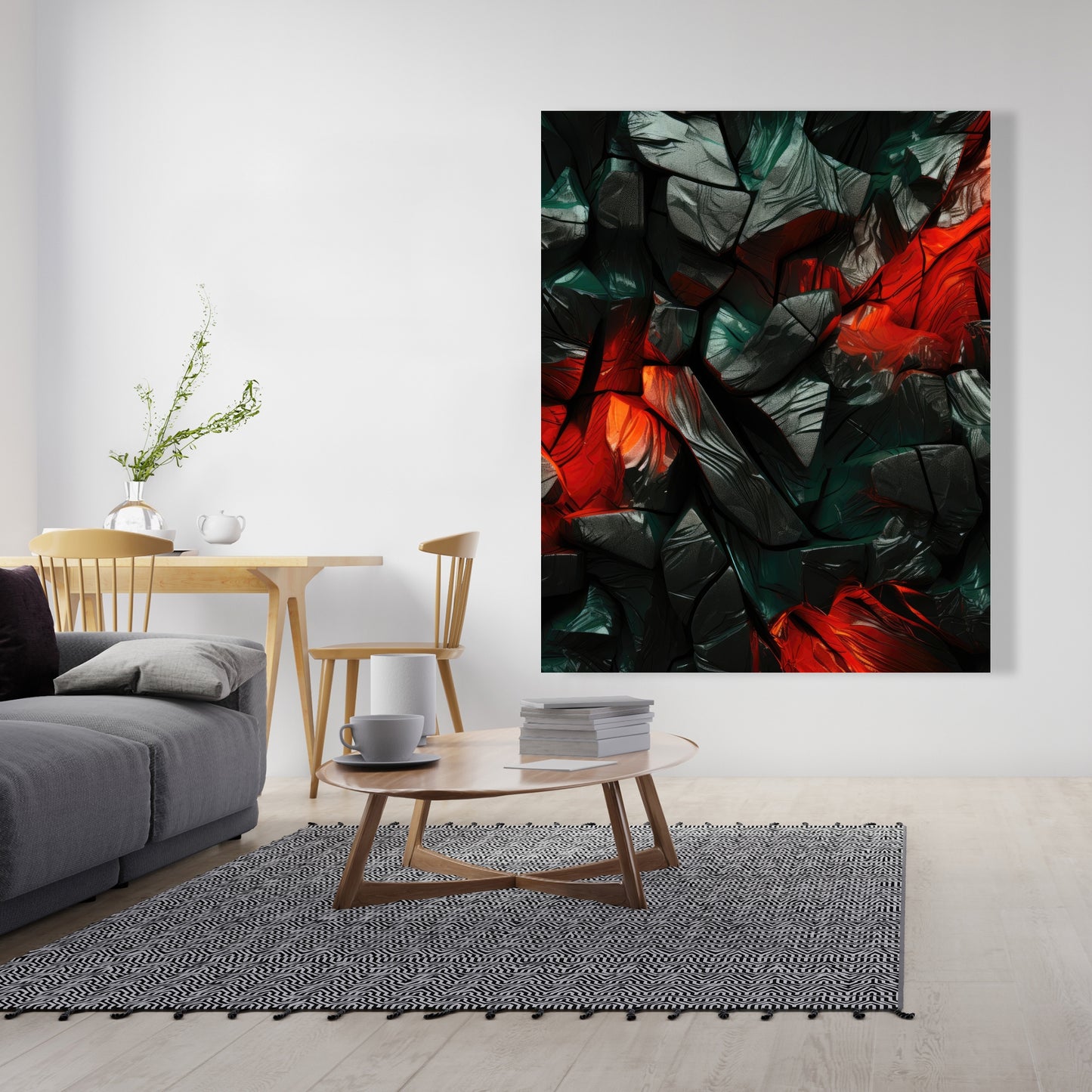 Hiding Under - Green Canvas Art for Home Decor | Stylish Design