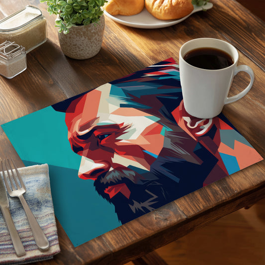 Hopeful Red Polyester Placemat for Stylish Home Decor