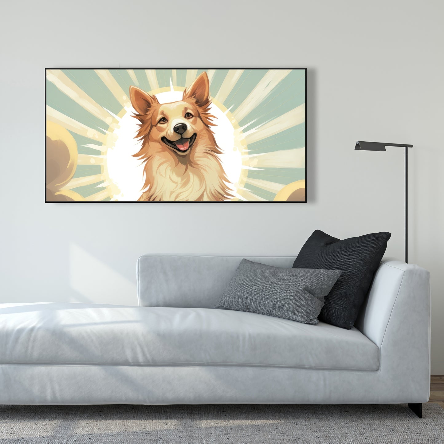 Who's a good boy - Framed Canvas - Print on demand