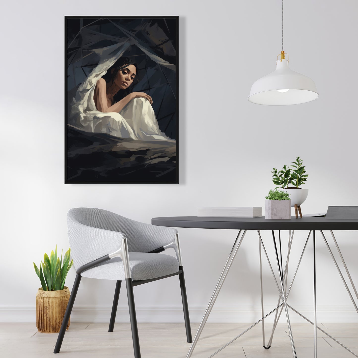 Cocooned - 36"x36" Framed canvas