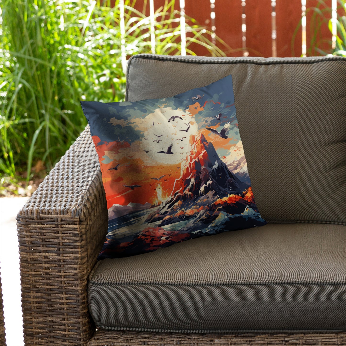 Towards Danger Gray Poly Twill Throw Pillow for Home Decor