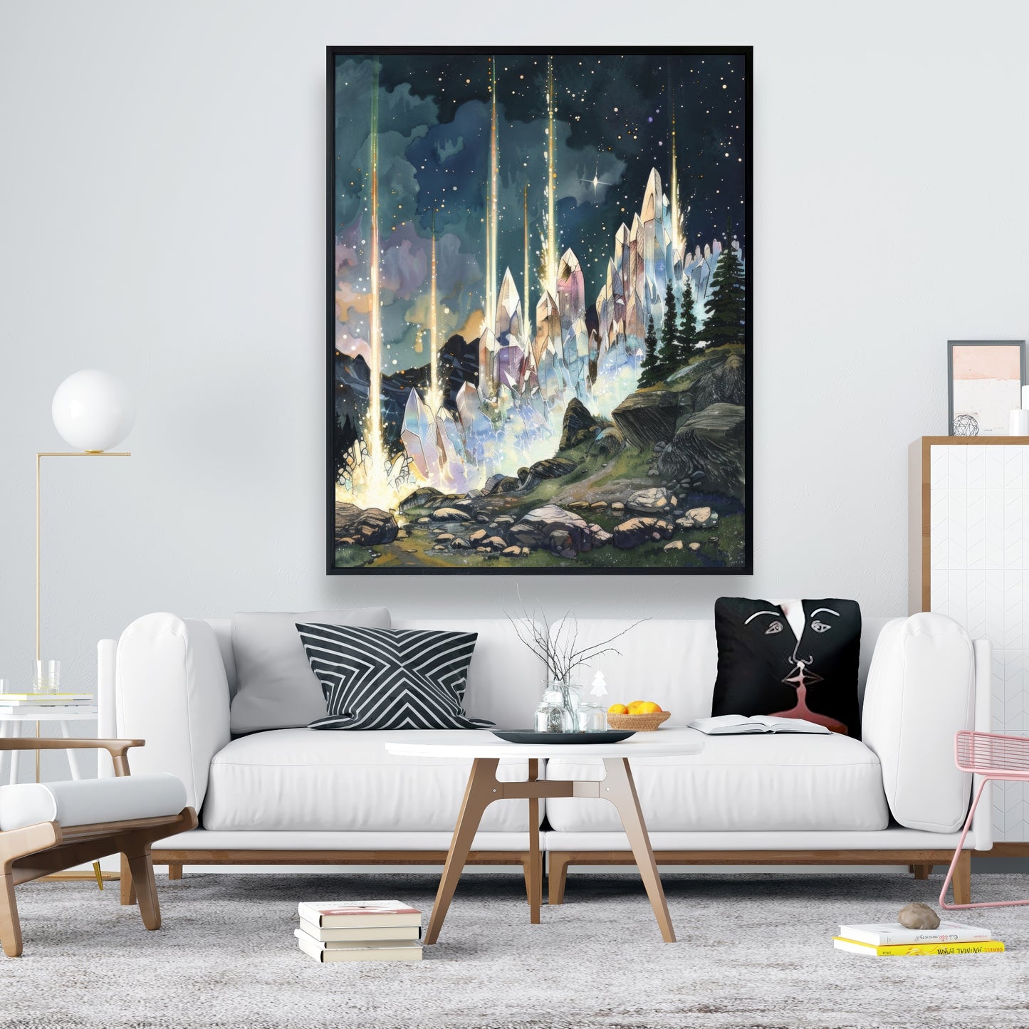 Magical beams - 36"x36" Framed canvas