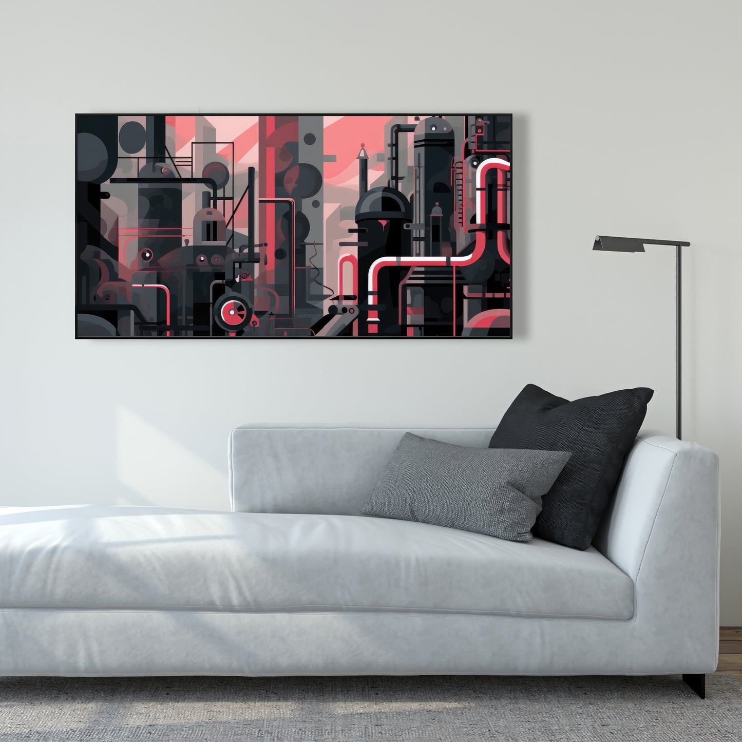 Industrial empire - 36"x36" Framed canvas