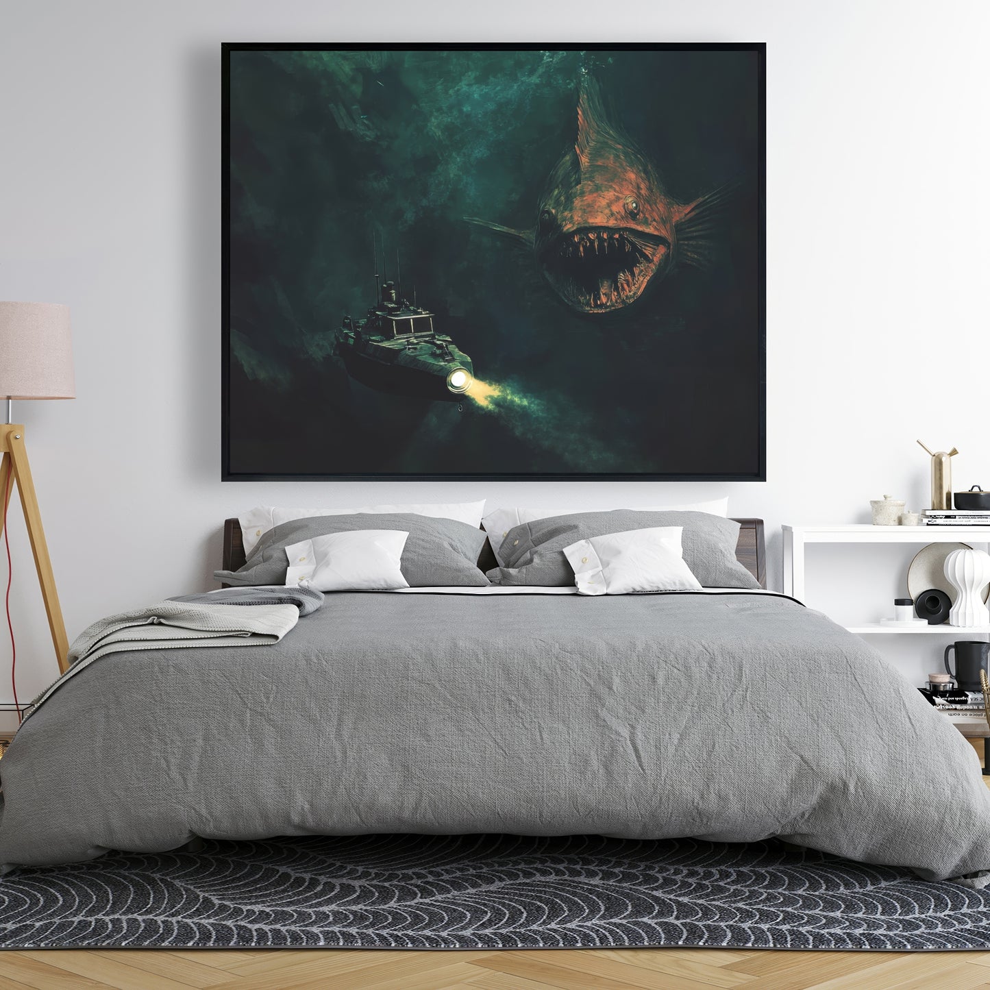 Depths - 36"x36" Framed canvas
