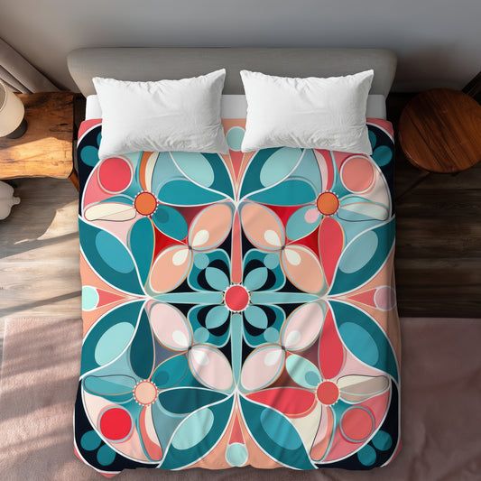Sweet Curves Turquoise Duvet Cover | Stylish Home Decor