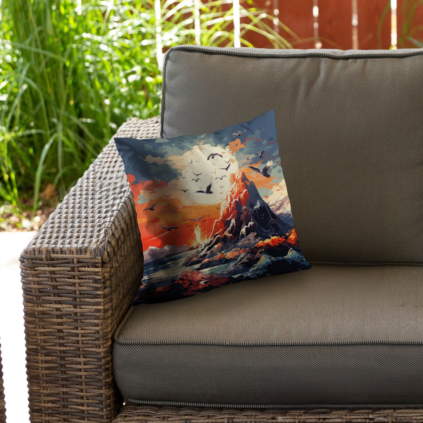Towards Danger Gray Poly Twill Throw Pillow for Home Decor