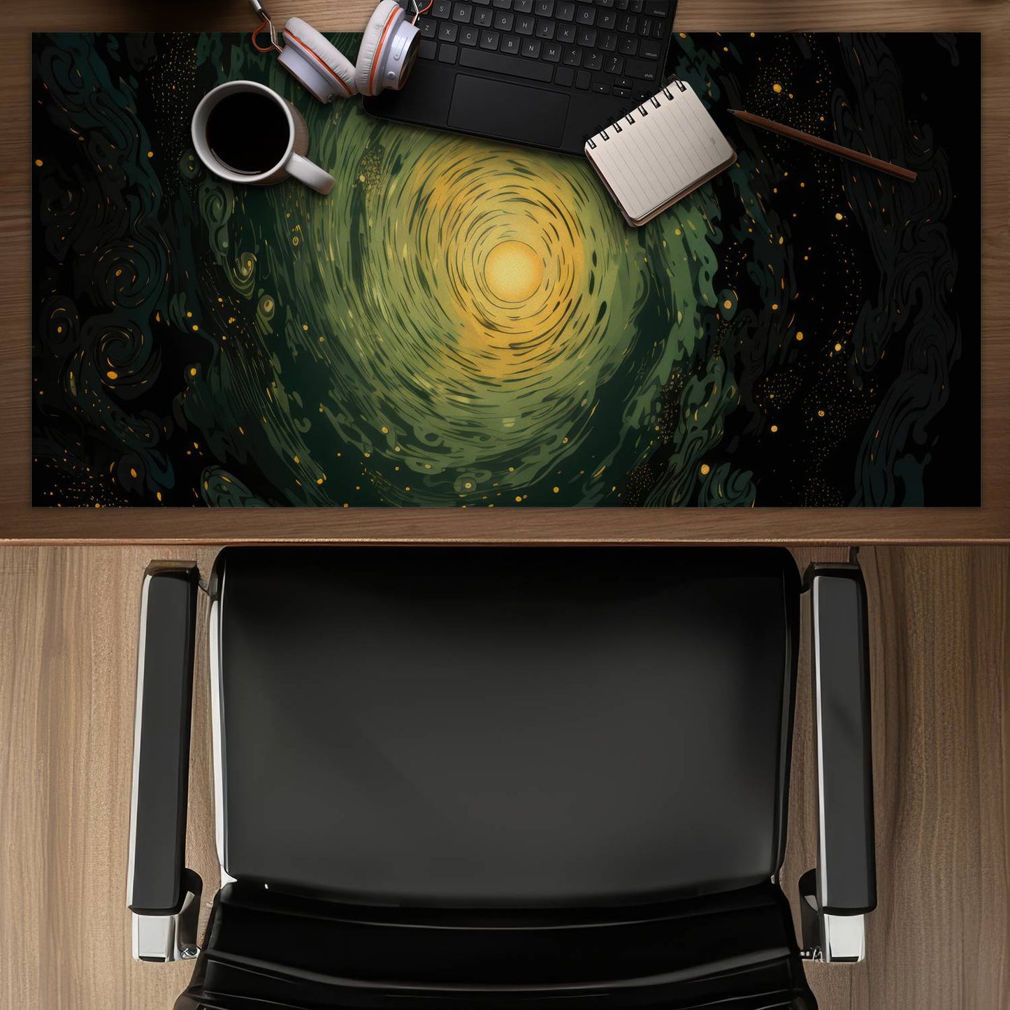 Swirling gases - Yellow gaming mat for home decor | Stylish Design