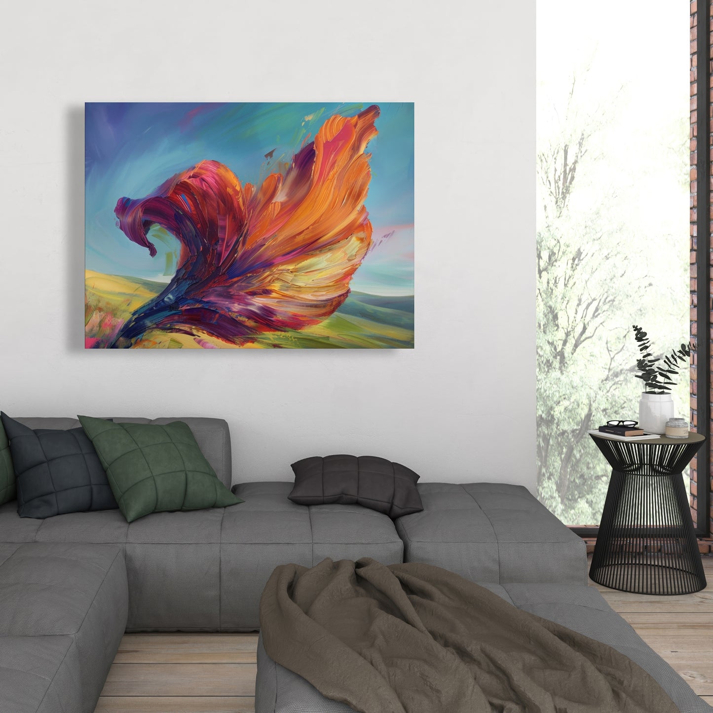 The Leaf - Red Canvas Art for Stylish Home Decor