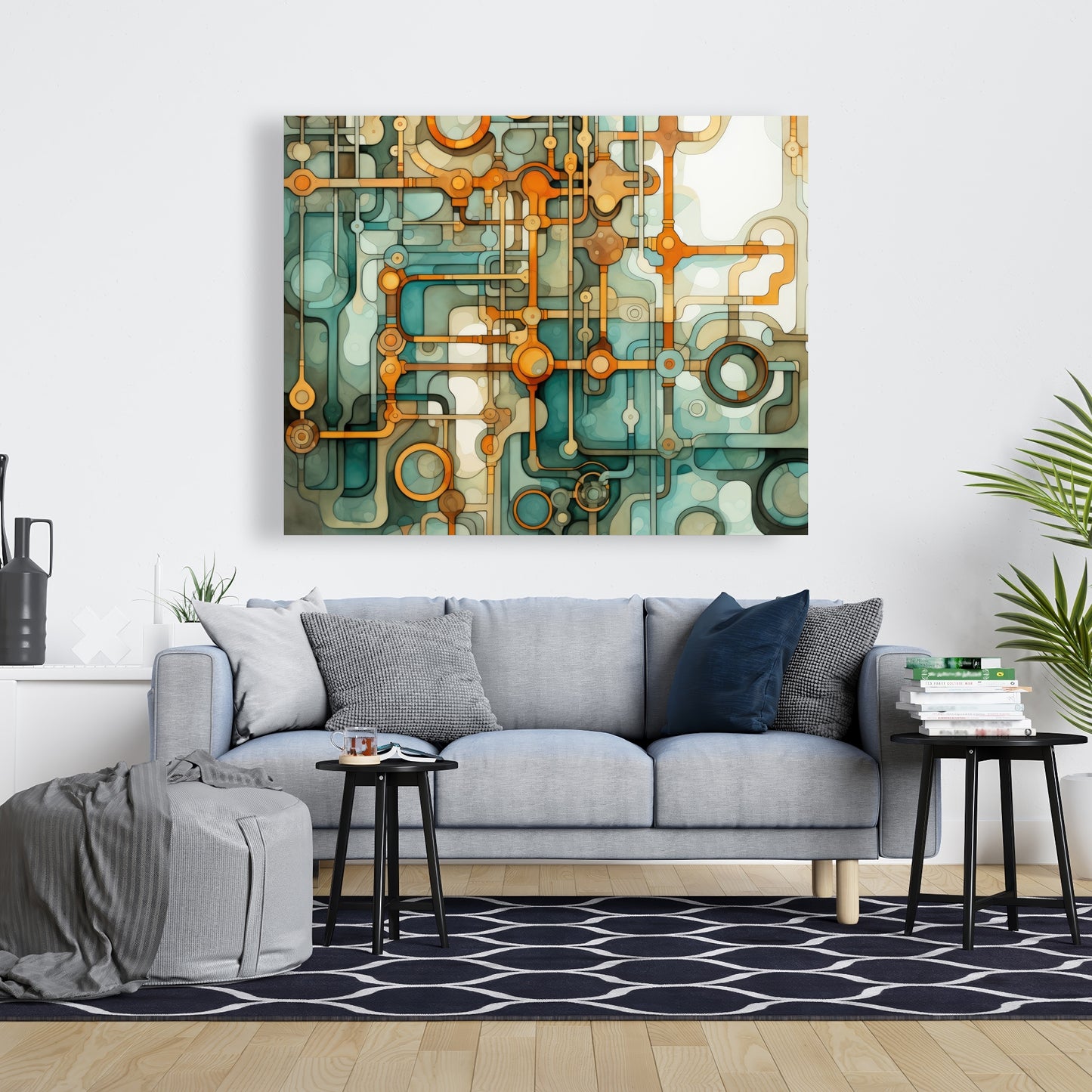 Turns and bends - 32"x32" Canvas