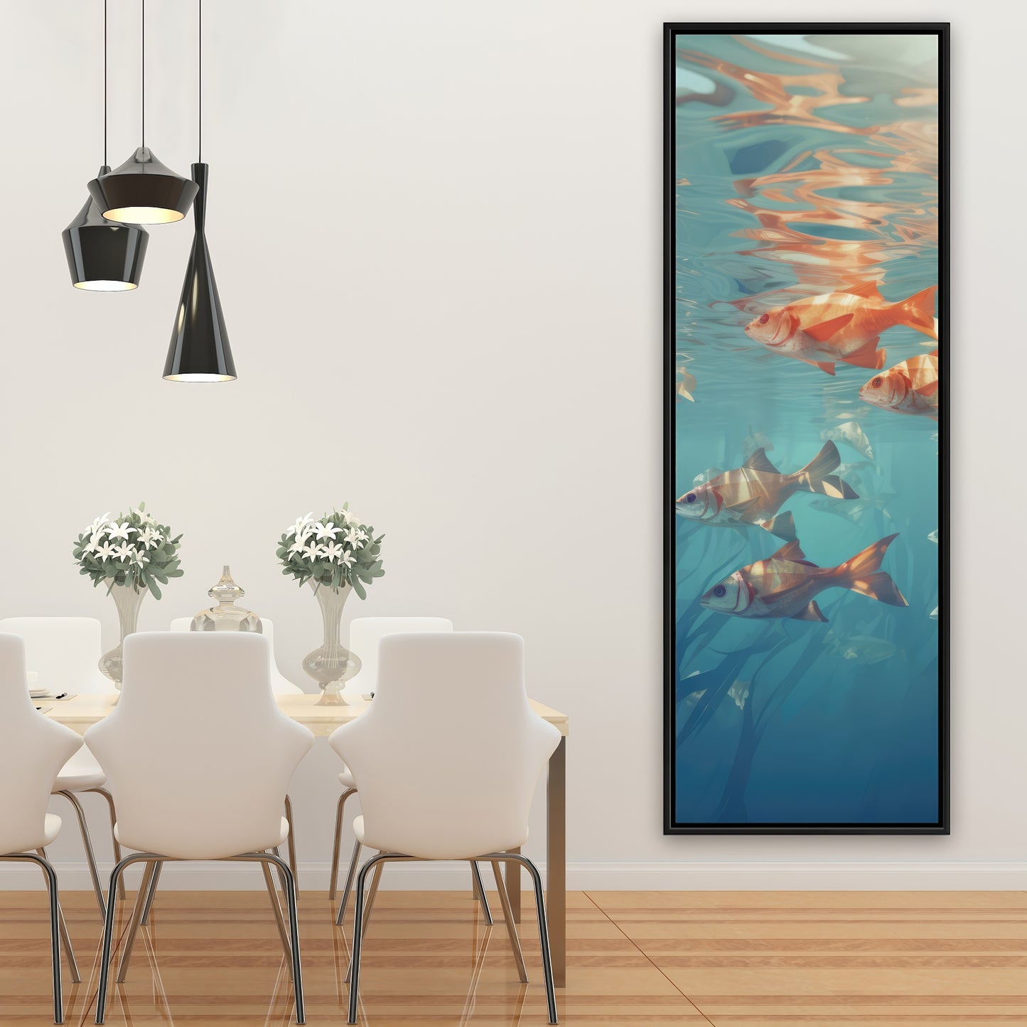 Surface tension - 36"x36" Framed canvas