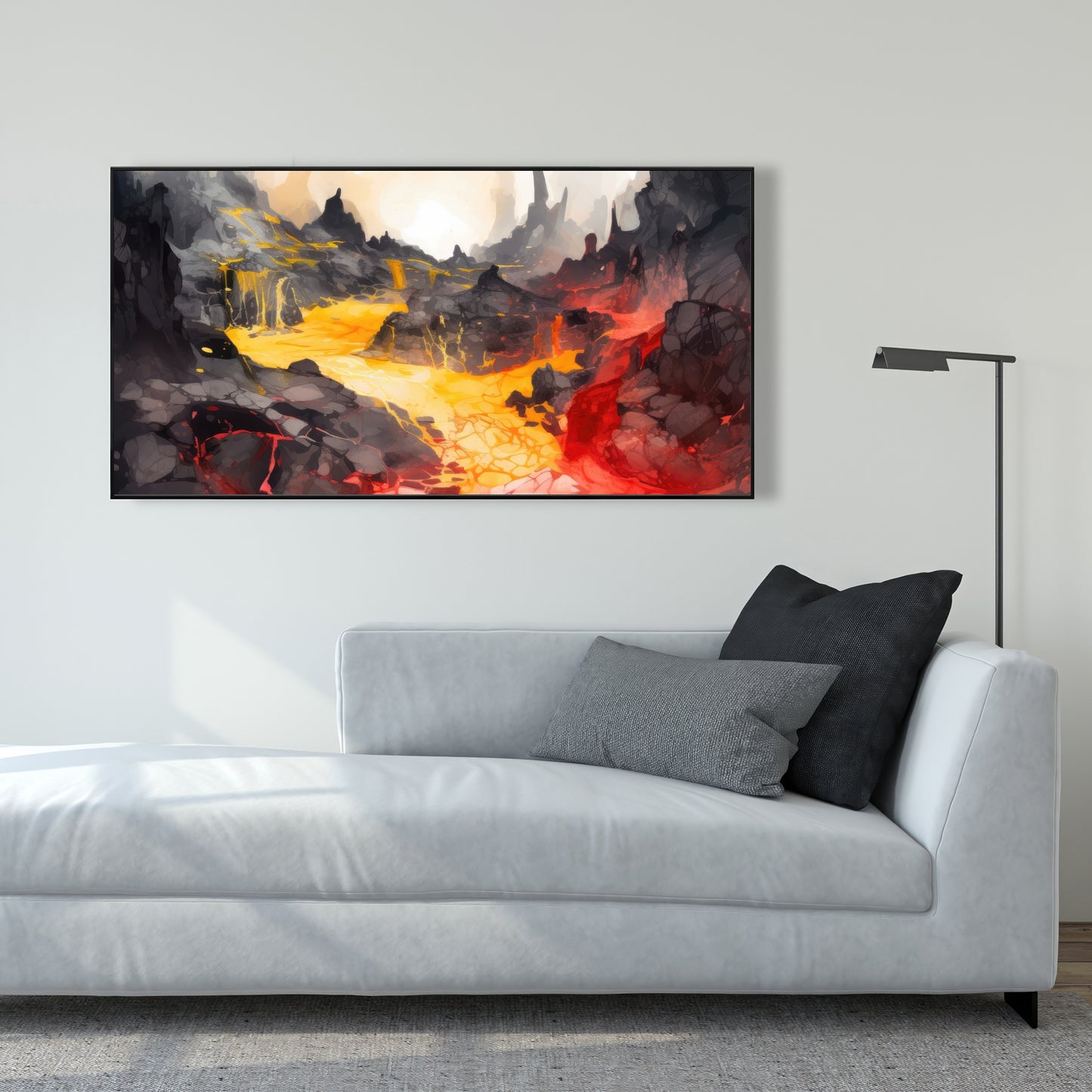Hot and flowing - 36"x36" Framed canvas