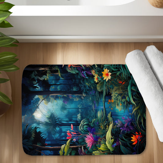 The beauty of nature Blue Bath Mat for Home Decor | Cozy Style