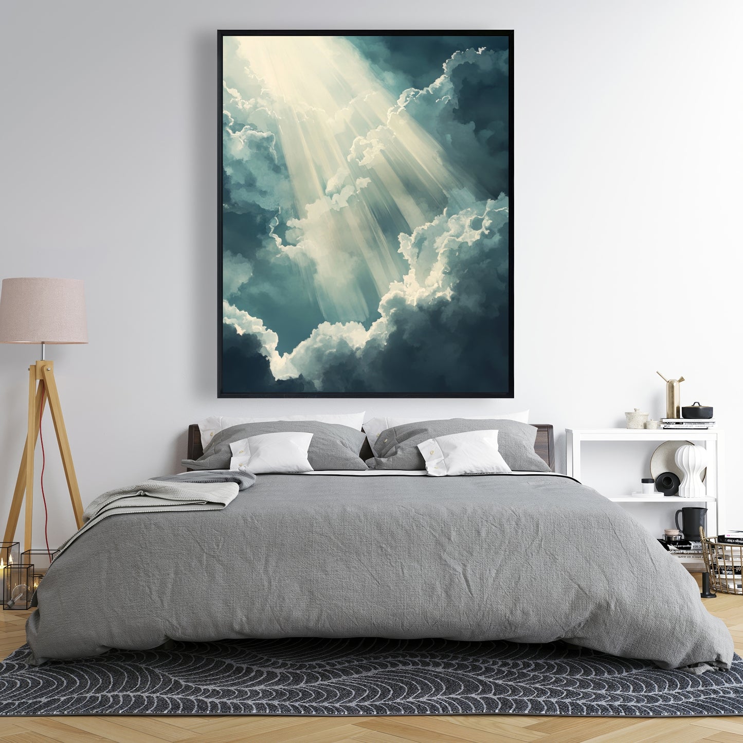 Beam of light - 36"x36" Framed canvas
