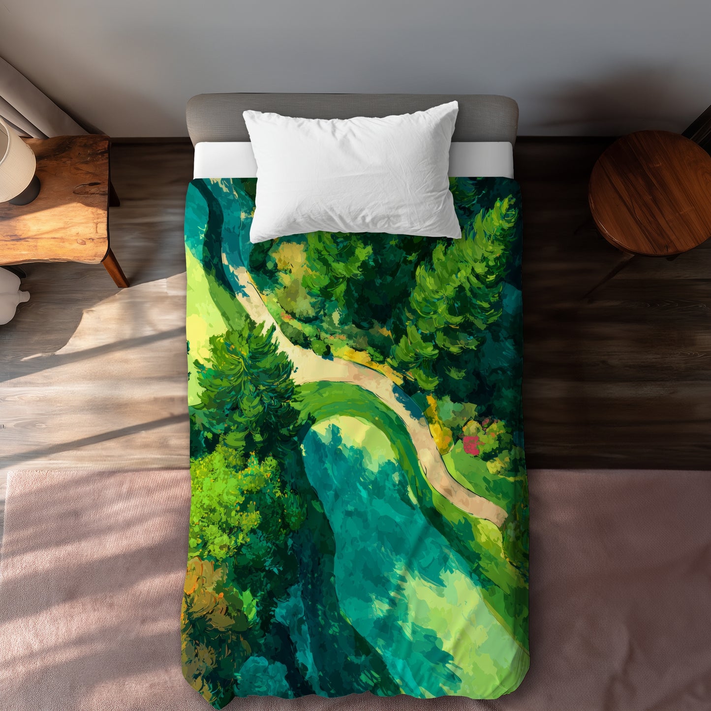 Peaceful course Green Duvet Cover | Sports & Games Decor