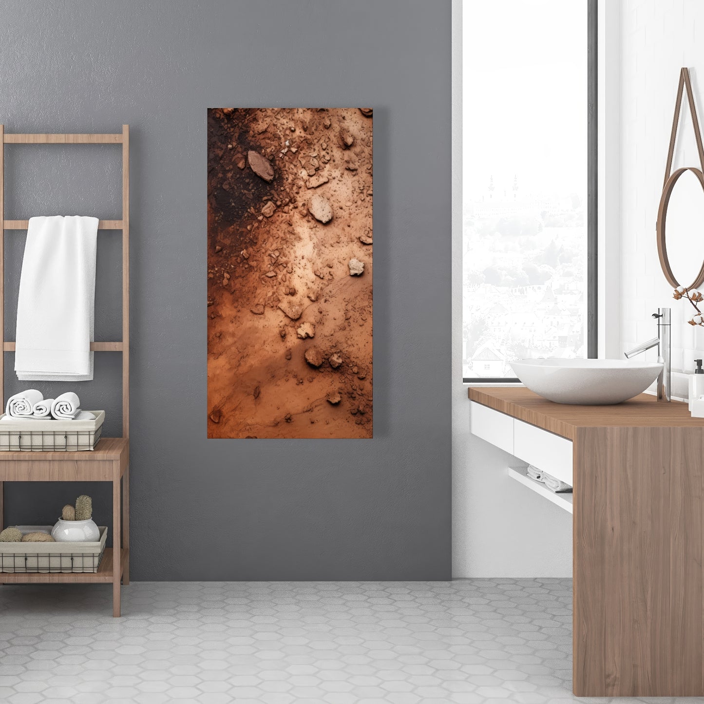 Digging White Canvas Art - Stylish Home Decor Piece