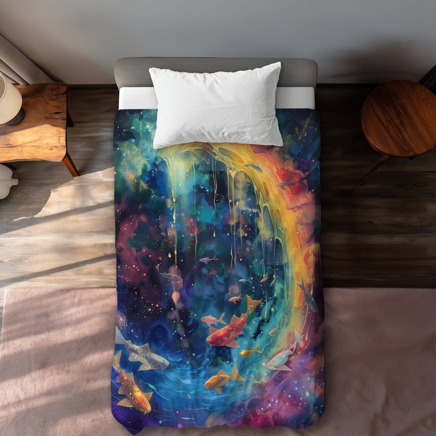 Milky wave - 88"x88" Duvet Cover