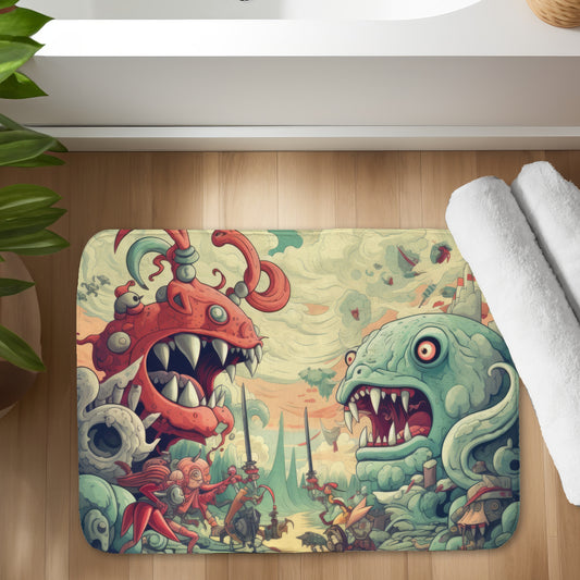 Two titans - 17"x24" Bath mat
